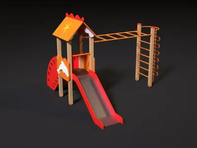 Childrens play complex 3D model