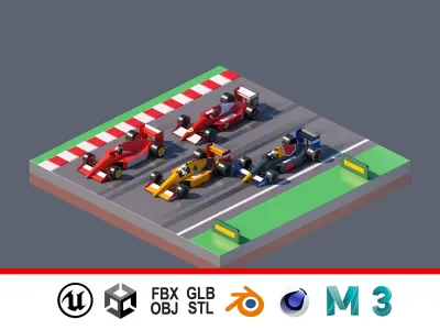 land 99A Low-poly 3D model