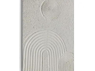 Plaster Two Photo Frame 491 Low-poly 3D model