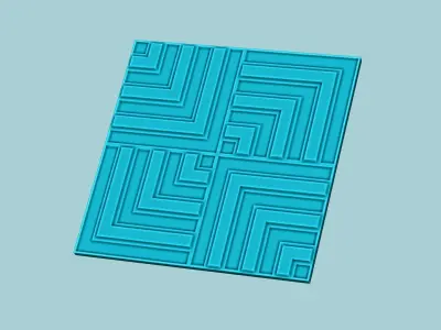 Wall Panel A10 Squares - Interior Design Decoration 3D print model