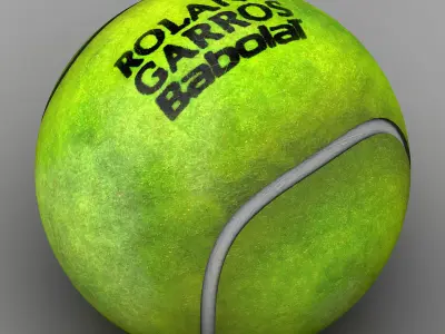 Tennis ball Roland Garros Low-poly 3D model