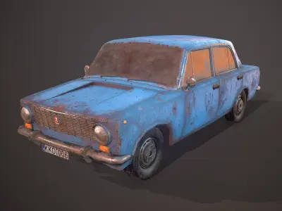 VAZ 2101 Low-poly 3D model