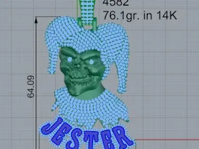 Clown Diamond Pendant 4582 3D print model
