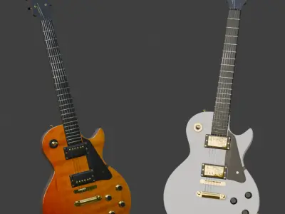 Gibson Les Paul Style Guitar - 3D Model Free 3D model