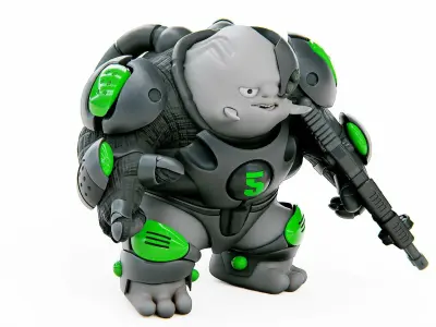 ALIEN MOBBY B-4  Rigged for Unreal Engine - Unity - MIXAMO  3D model