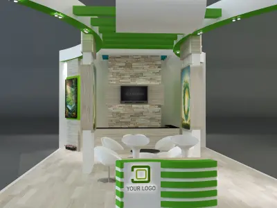  Booth Exhibition Stand a233a 3D model