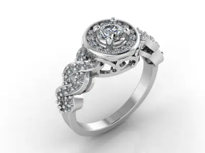 Mini Set Ring Pendant Earrings STL 3DM Womens Jewelry 3D print model