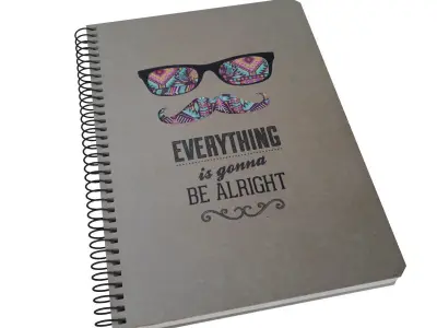 Sketchbook everything is alright notebook Free 3D model