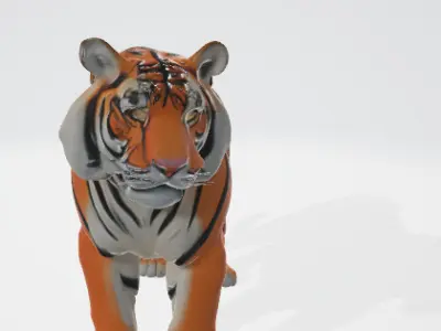 High Poly 3D Tiger Model GLB Model 3D model