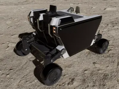 FLEX Moon Rover PBR Low-poly 3D model
