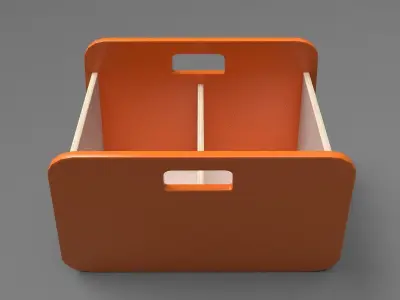 BacUp2Boxes Orange Low-poly 3D model