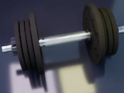 Dumbbell pair of dumbbells 3D model 3D model