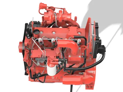 Cummins Diesel engine 3 3 QSB 3D print model