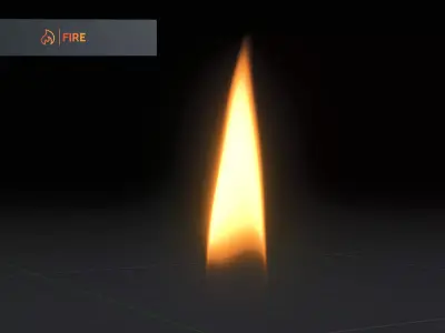 Candle Flame 3D Animation 500 Frames 3D model