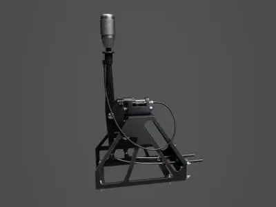 Short Shifter 01 - Variation A - Gray Low-poly 3D model