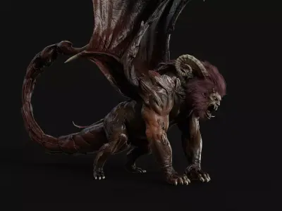 Manticore Low-poly 3D model