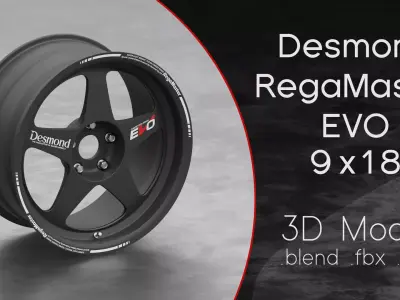 Desmond RegaMaster EVO Wheel 3D Model 3D model