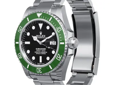 Rolex Submariner Date green 3D model