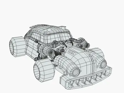 Car 49 Mercury Low-poly 3D model