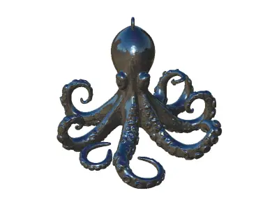 octopus pendant 3D print model
