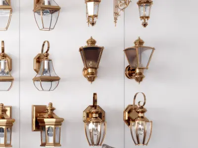 luxury Simplified light lamp European 3D model