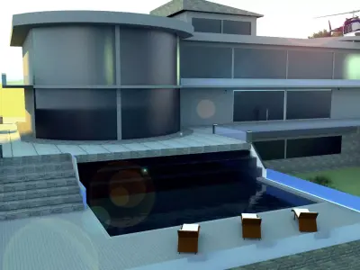 3D modern House  3D model