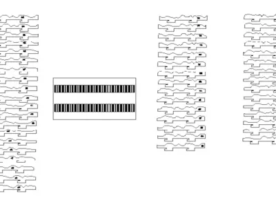 Parametric Wavy Wooden Wall Decor 16 - wood cutting machines 3D model