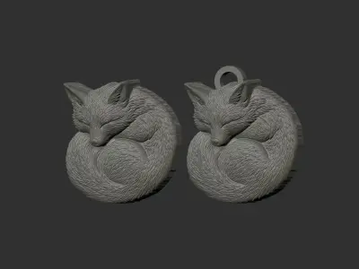 fox pentant  3D print model