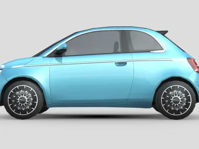 Fiat 500 la Prima 2021 Low-poly 3D model