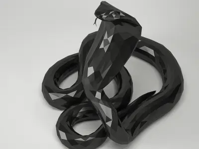Snake Cobra Low-poly Low-poly 3D model
