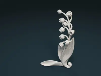 Lily of the valley 3D print model