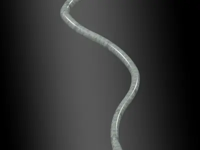 Black Mamba Snake Rig 3D model