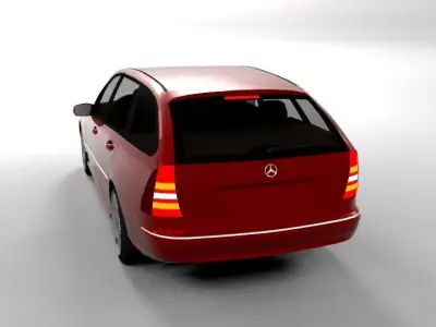 MERCEDES C CLASS ESTATE LOWPOLY Low-poly 3D model