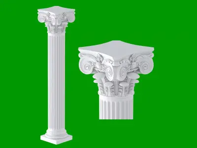 Modern Composite Column 3D model