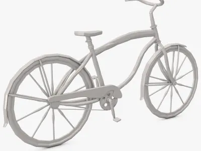 Bicycle in Low Poly Style Low-poly 3D model