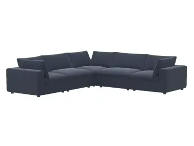 Commix Down Filled Overstuffed 5 Piece Sectional Sofa 3D model