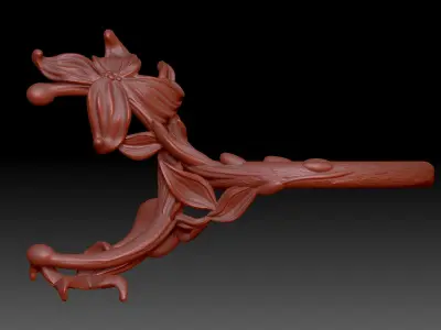 Ring with flowers 3D print model