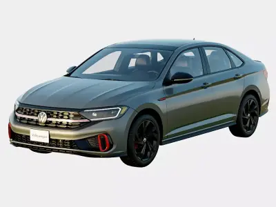 Volkswagen Jetta GLI 2024 Autobahn Spec Low-poly 3D model