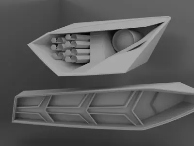 Headlights Rearlight Sport Car 02 3D print model