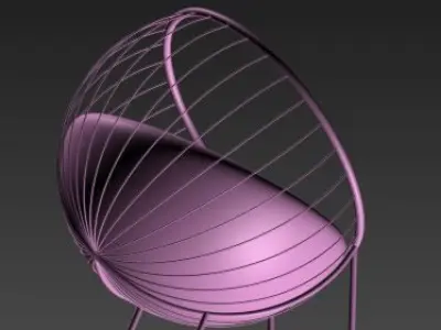 contemporary Armchair Low-poly 3D model