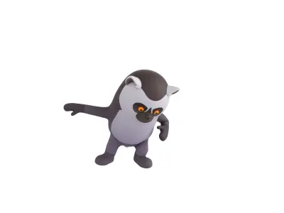 Rigged Lemur Character 3D model