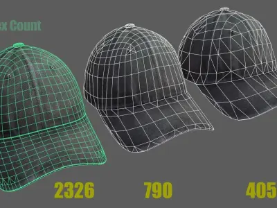 Baseball cap  - PBR Low-poly 3D model