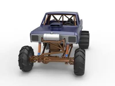 Mud dragster Version 2 Scale 1 to 25 3D print model