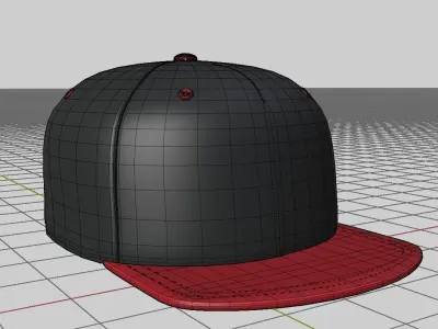 Hip Hop cap Low-poly 3D model