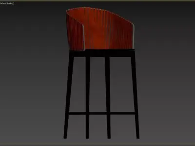 Bar Stool Wooden  Chair 3D model