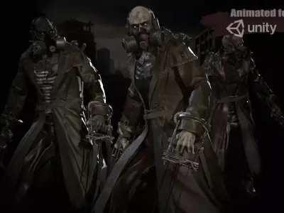 SuperZombie6 Low-poly 3D model