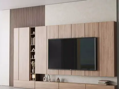 Tv Wall Set 15 3D model