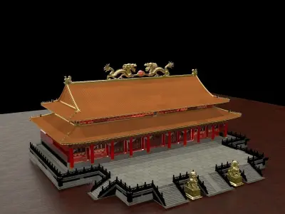 Chinese  ancient building  3D model