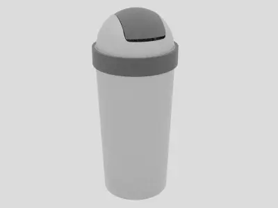 low-poly street trash can Free low-poly 3D model
