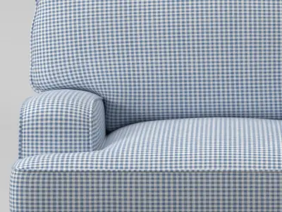 Armchair Blue checkered  3D model